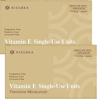Natural Vitamin E Feminine Moisturizer for Women – Daily External Intimate Care with Coconut Oil, Shea Butter & Squalane – Fragrance-Free, Hormone-Free – 2 Pack (14 Count Each)