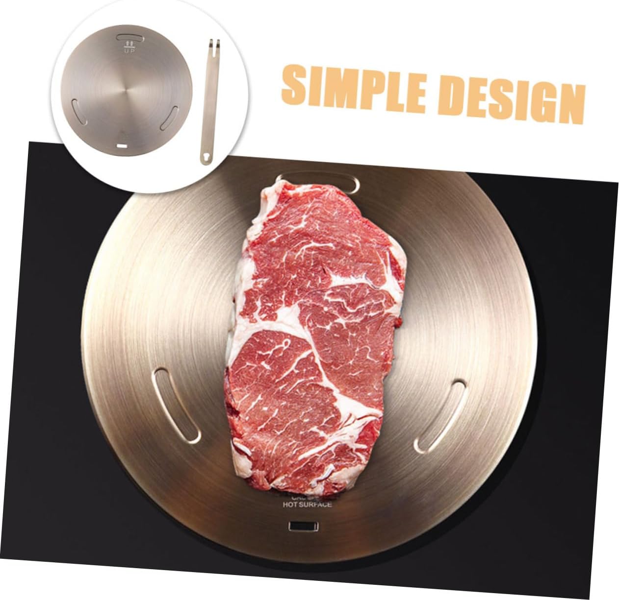 Stainless Steel Induction Heat Diffuser Plate – 11-Inch Heat Transfer Adapter for Electric and Gas Stoves Kitchen Essential Handle Compatible Induction Cooktops
