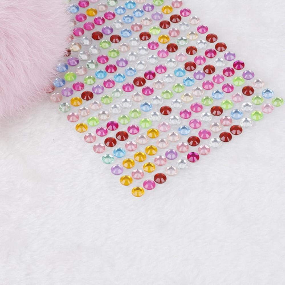 500 szt./partia 6 mm samoprzylepny kryształ górski do telefonu PC naklejka samochodowa akcesoria do stylizacji sztuka diament scrapbooking naklejki, różne kolory
