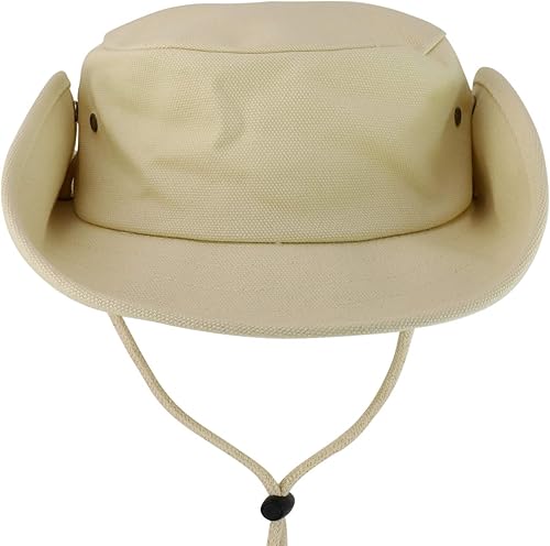 Miniatura 8 de Trendy Apparel Shop Cotton Canvas Snap Brim Wide Brim Outdoor Sun Hat