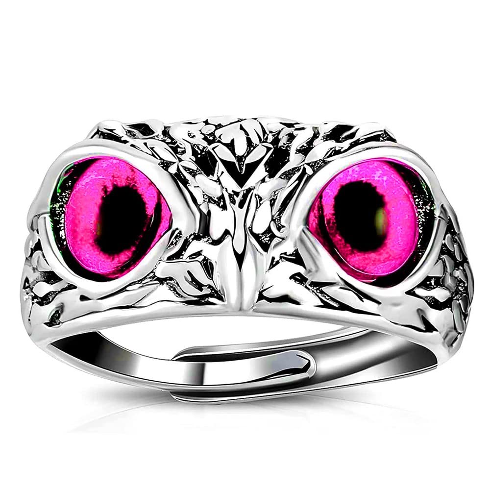 University Trendz Retro Style Owl Bird Open Adjustable Statement Ring for Men & Women (Pink) (B0C1W8BYY5) Amazon Price History, Amazon Price Tracker