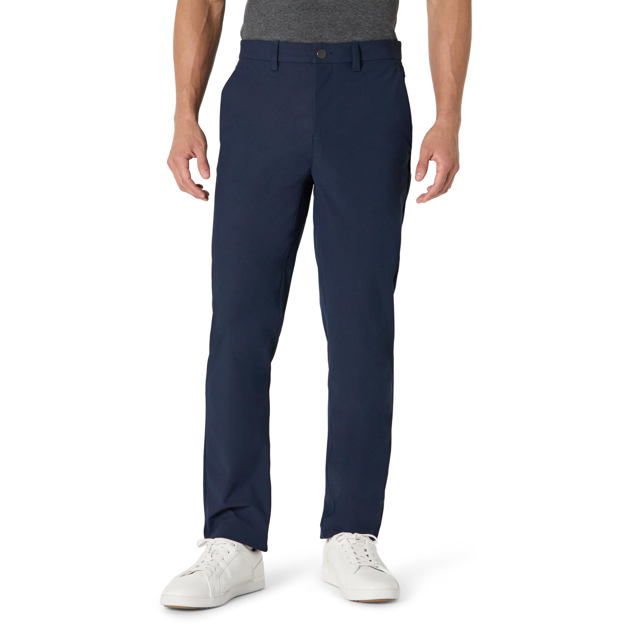 Amazon Essentials Men's Slim-Fit Travel Stretch Trousers, Navy, 33W / 28L