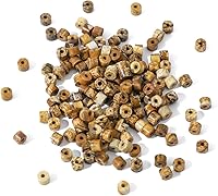 Vista 4 de Cuentas cortas de jaspe de imagen natural marrón de 2x3 mm 155 piezas Tubo Cuentas sueltas semipreciosas de cuentas de joyería para diseño
