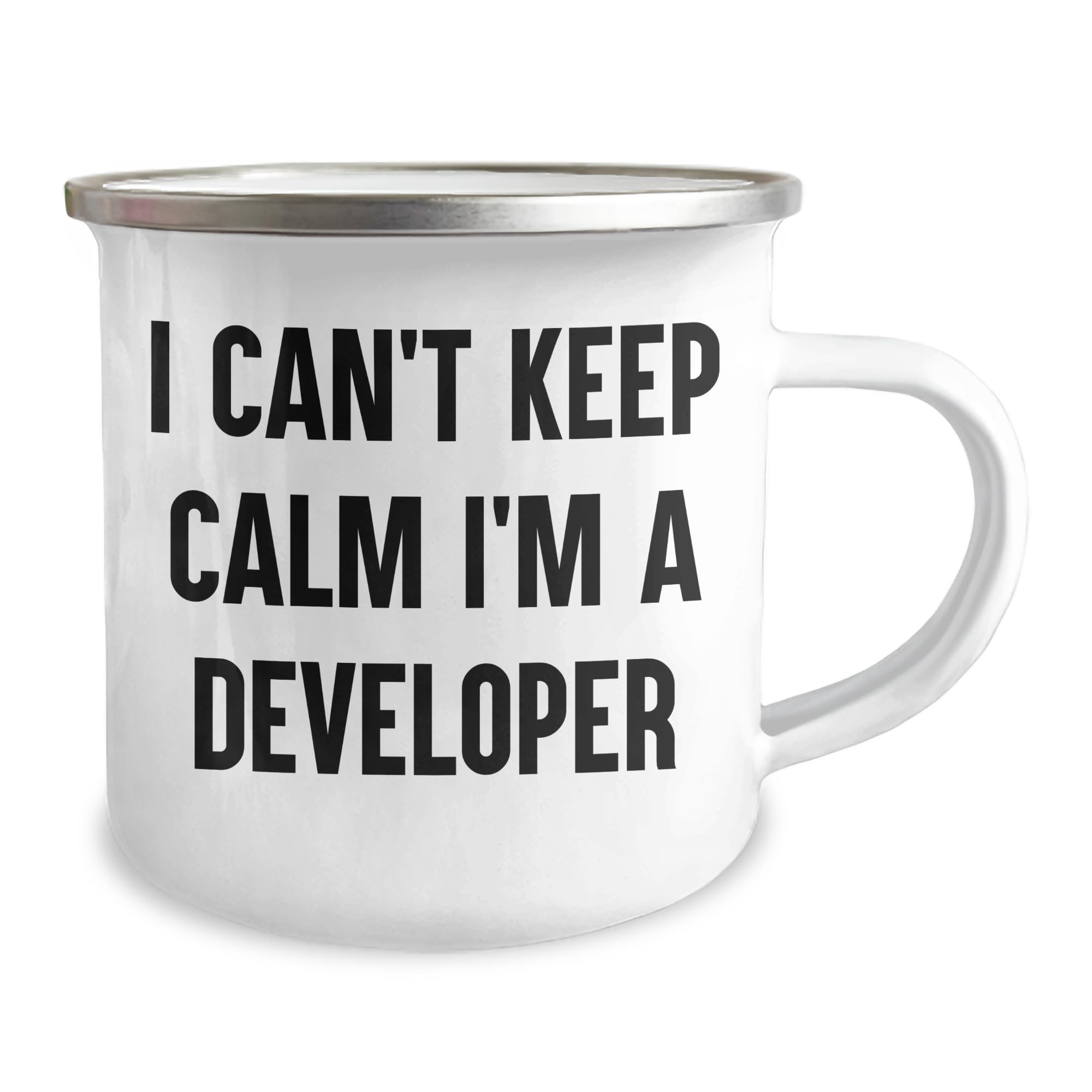 I Can't Keep Calm I'm A Developer Developer Gifts Christmas Funny Camping Mug