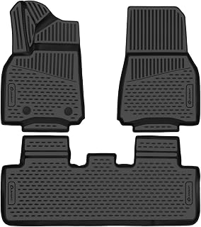 ELEMENT 3D Rubber Mats, Set Suitable for Tesla Model Y LR Dual M | Model Year 2020-> | 100% Accurate Fit Car Floor Mats, Sturdy Universal Doormat Car, Rubber Mats Car, Car Floor Mats Rubber