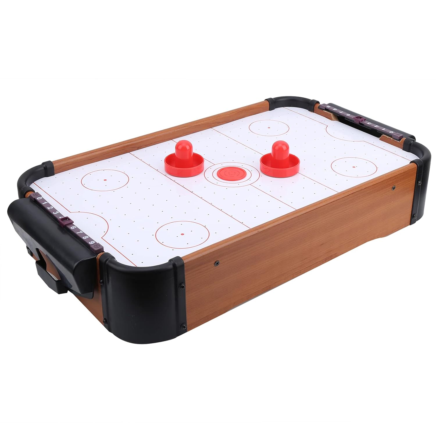 Akozon Portable Table Air Hockey Game: A ParentChild Interactive Desktop Board Game Toy Enhancing Friendship and Bonding, Includes 2 Pucks and 2 Buttons