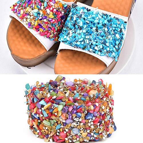 HEEPDD 1m Brillante Colorido de la Cinta del Ajuste de Piedra, DIY...