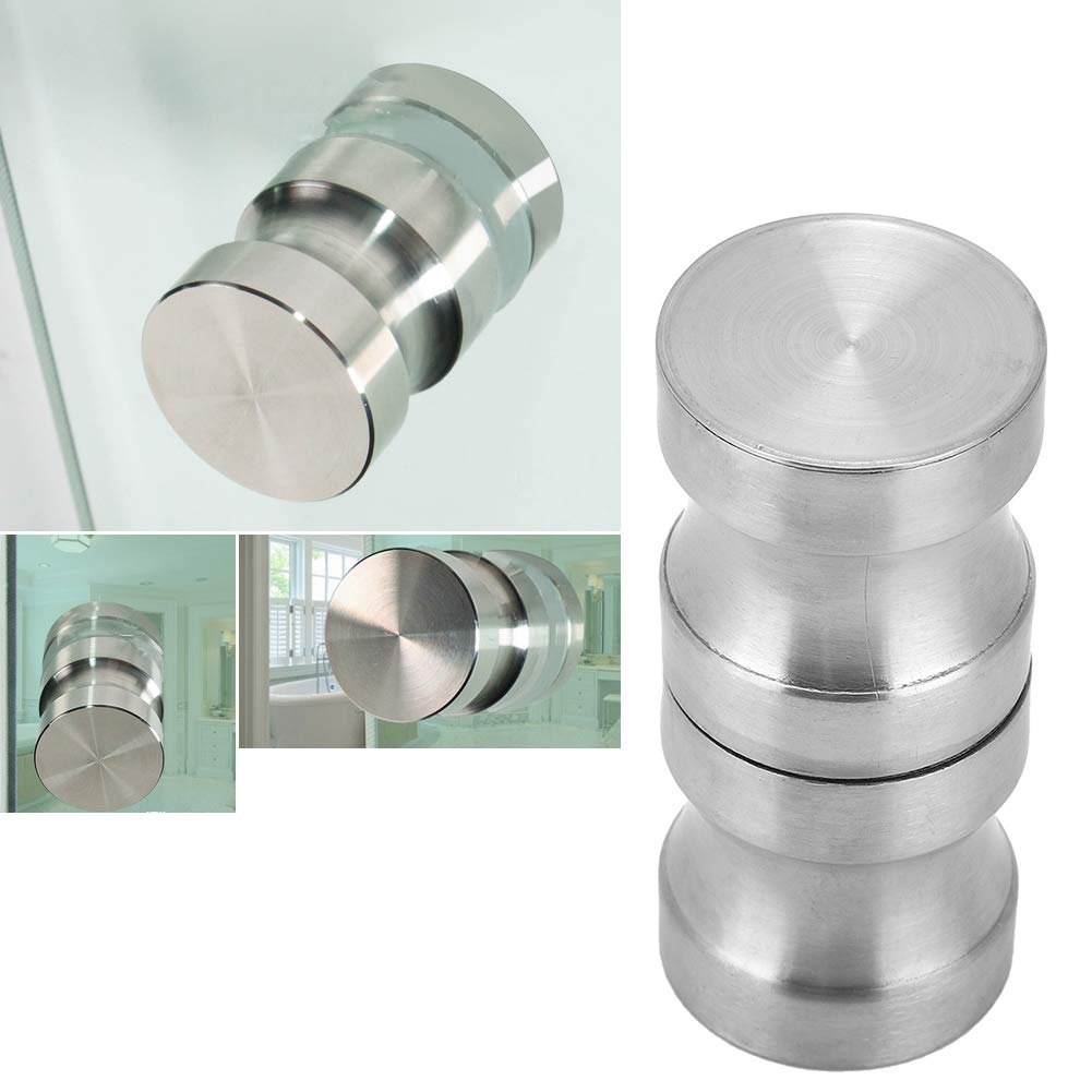 YWBL-WH Boutons de Porte Acier Inox 304 4 Jeux pour Verre de Douche Salle de Bain Quincaillerie