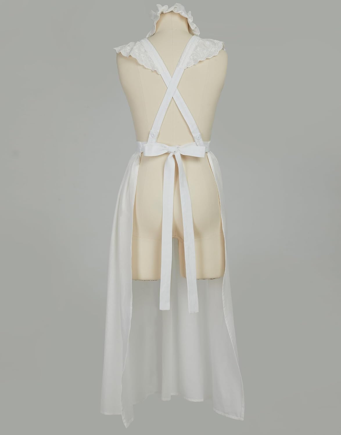 Medieval Renaissance Costume Retro Apron and Ruffle Head Accessory Set