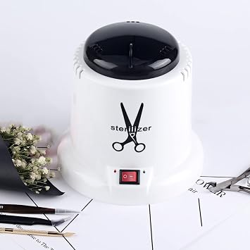 Nail Tool Sterilizers Stainless Steel Manicure Tools Sterilizer Pot High Temperature Sterilization Machine with Disinfection Glass Beads for Beauty Hair Nail Art Tools