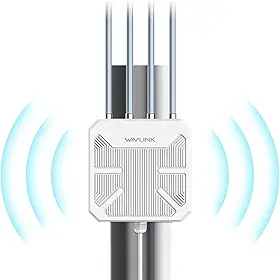 AX1800 WiFi 6 Ponto de acesso externo sem fio, extensor de malha WiFi WAVLINK de longo alcance com PoE | Banda dupla de 2,4 e 5 GHz | até 128 dispositivos | IP67 à prova d'água, suporta modos de