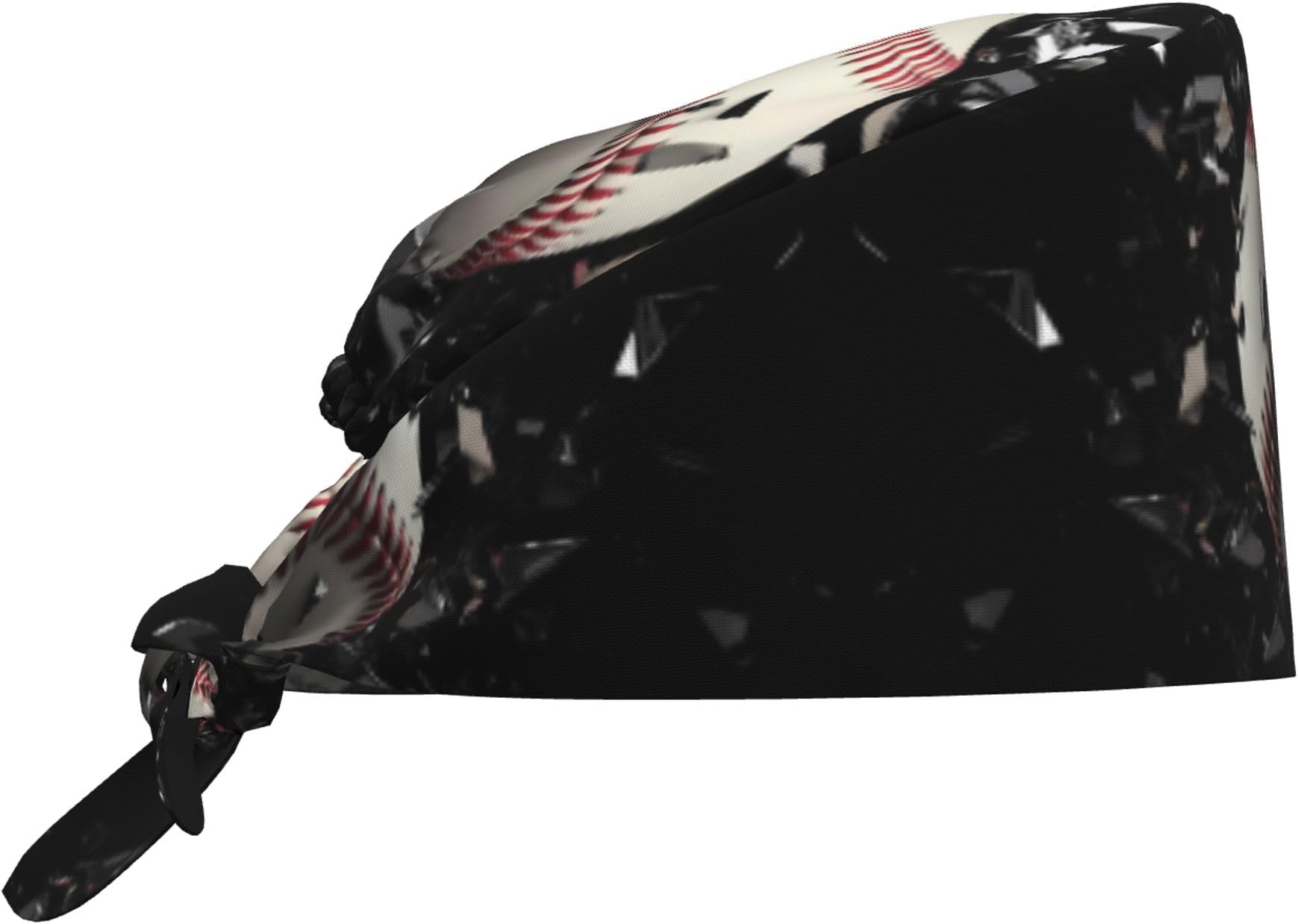 Baseball Breaking Glass Pattern Working Cap Adjustable Elastic Tie Back Scrub Caps Unisex Surgical Caps