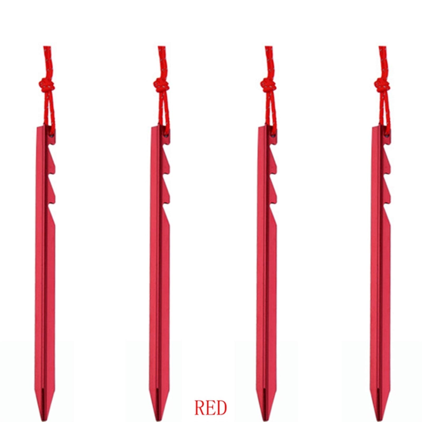 Piquets pour tente - 8 pièces Professionnel 18 cm Clou réglable pour tente en alliage d'aluminium Piquet Corde Équipement de camping Accessoires pour tente pour jardin