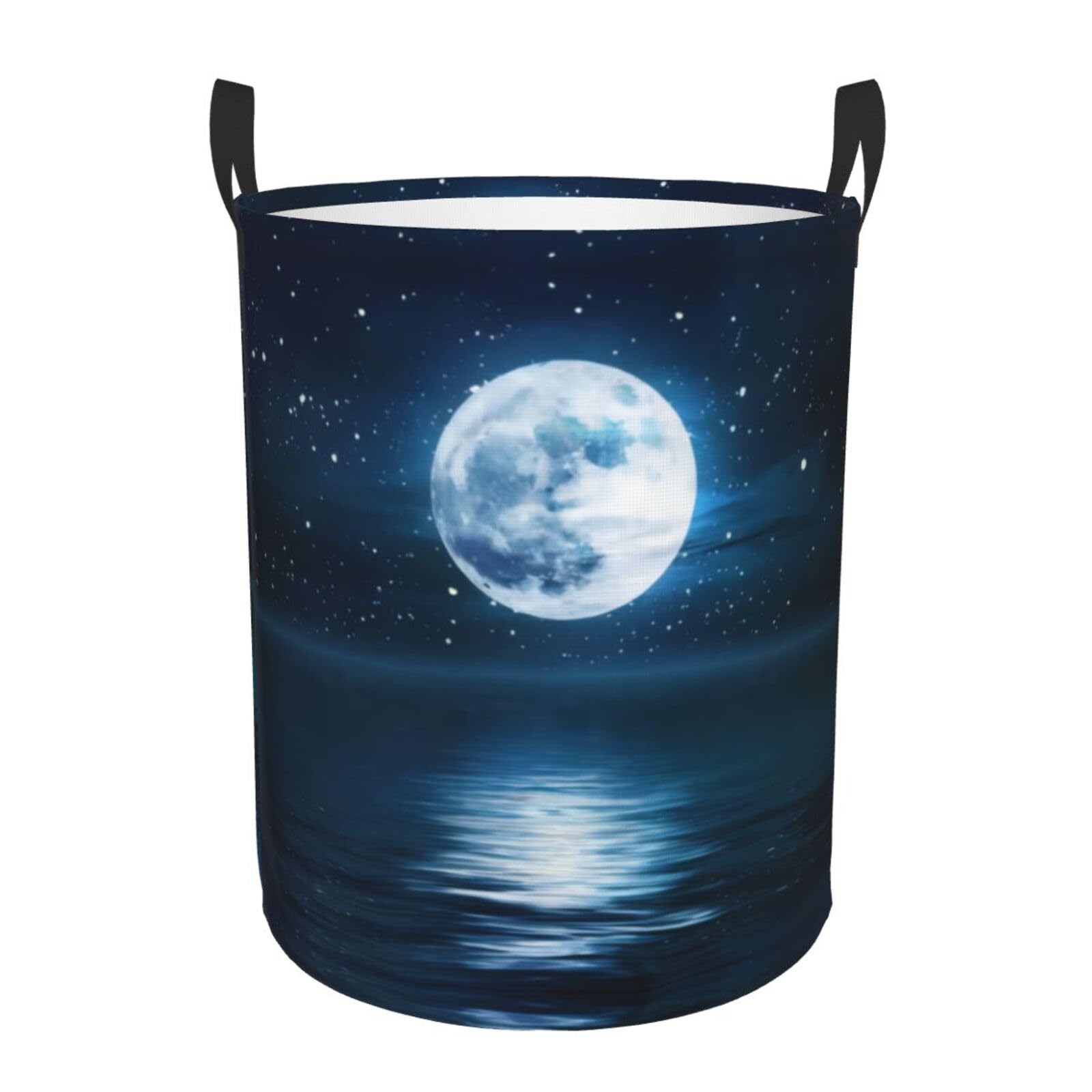 M Circular Hamper – Collapsible Night Sky Print Laundry Basket