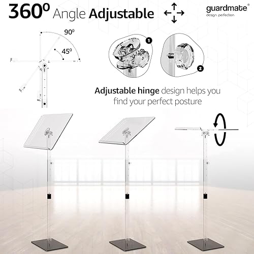 Miniatura 5 de Protector de plexiglás en forma de L para escritorio, divisor portátil de acrílico, barrera protectora de plástico para encimera, escritorio y cajero