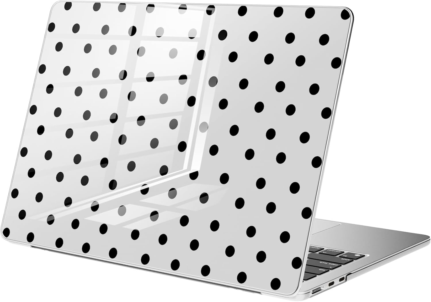 Compatible with MacBook Pro 13 inch Case M2 2025, 2024-2016 A2338 M1 A2251 A2289 A2159 A1989 A1708 A1706, Cute Black Polka Dot Protective Hard Shell Clear Cover for Mac Pro 13
