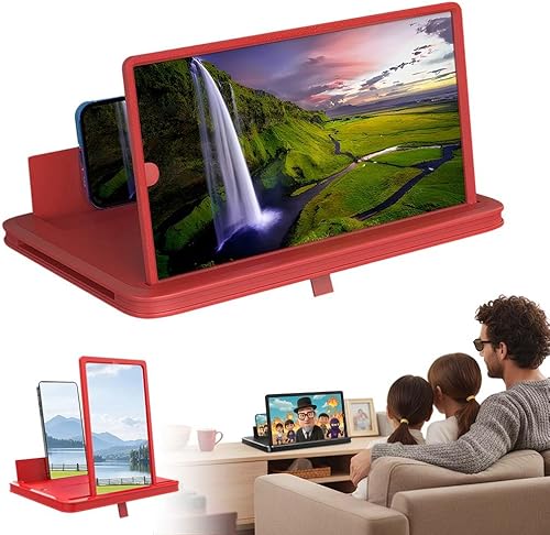 Lupa de pantalla mejorada para teléfono celular, lupa de pantalla 2026, ampliadores de lupa de teléfono móvil con pantalla HD 3D para películas y