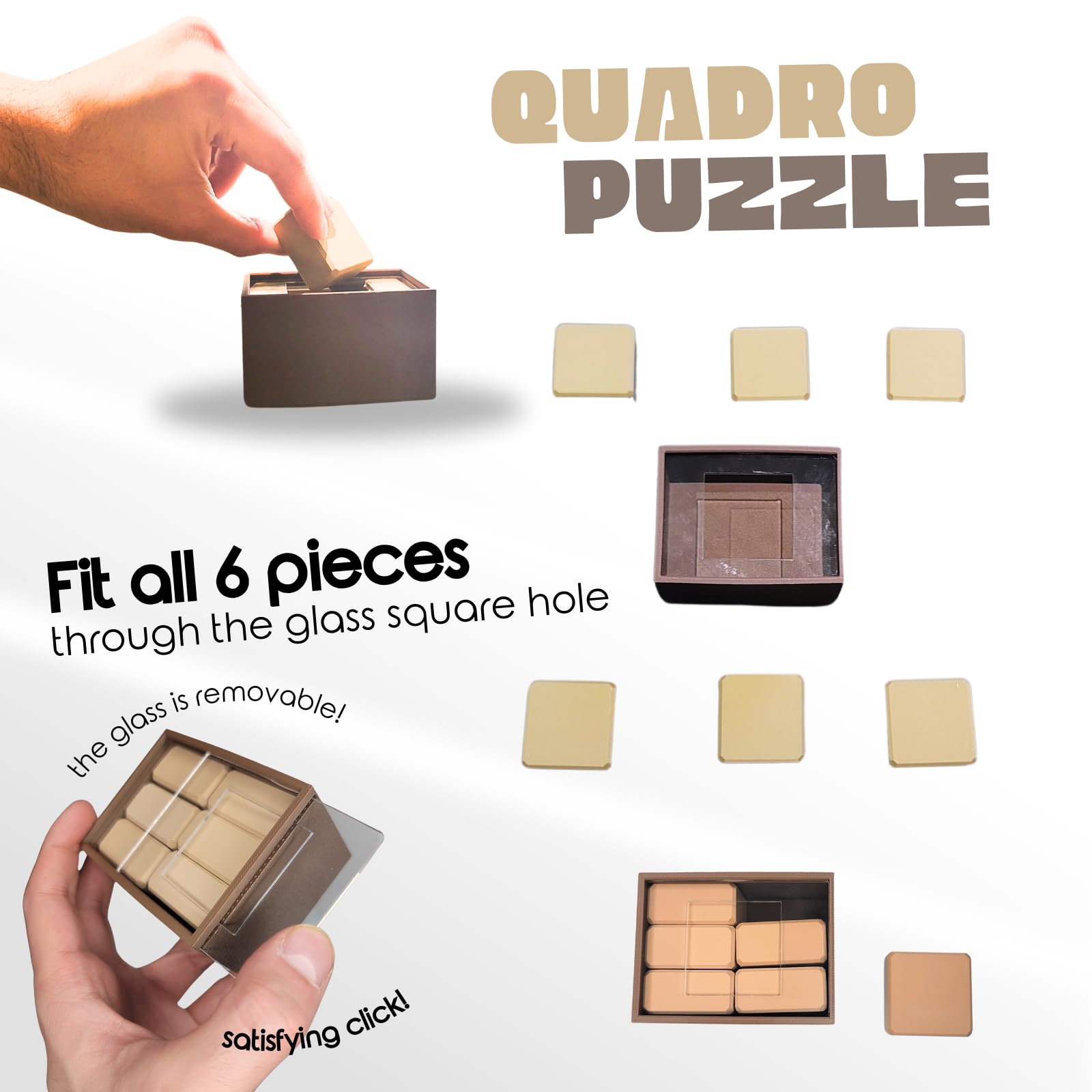 Amazon | Quadroパズル – 大人と若者向けの頭の体操パズル | ガラス