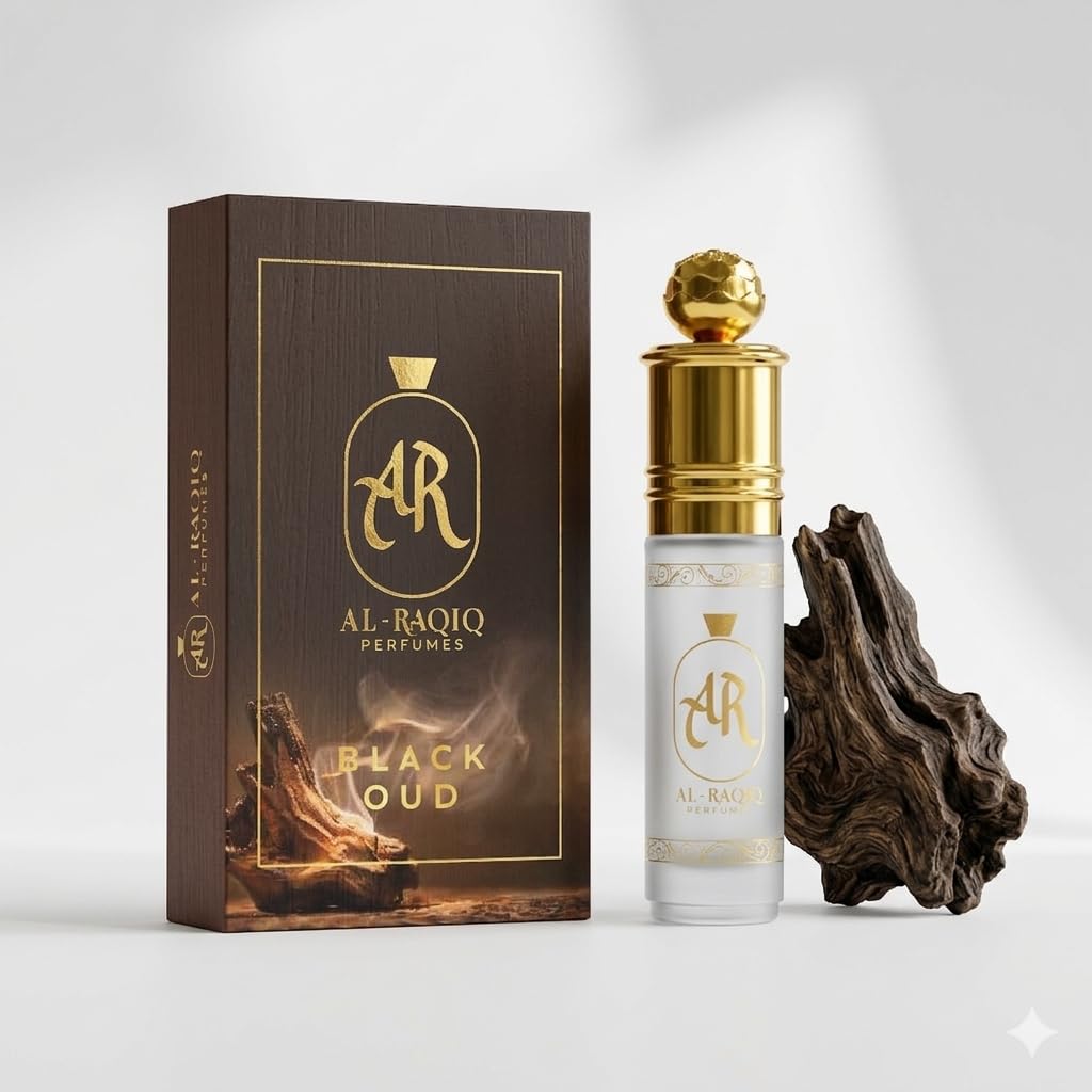 AL-RAQIQ Black Oud Attar, Woody & Musky Fragrance Unisex Non-Alcoholic Long Lasting Attar for Men & Women - 6Ml-picture-43