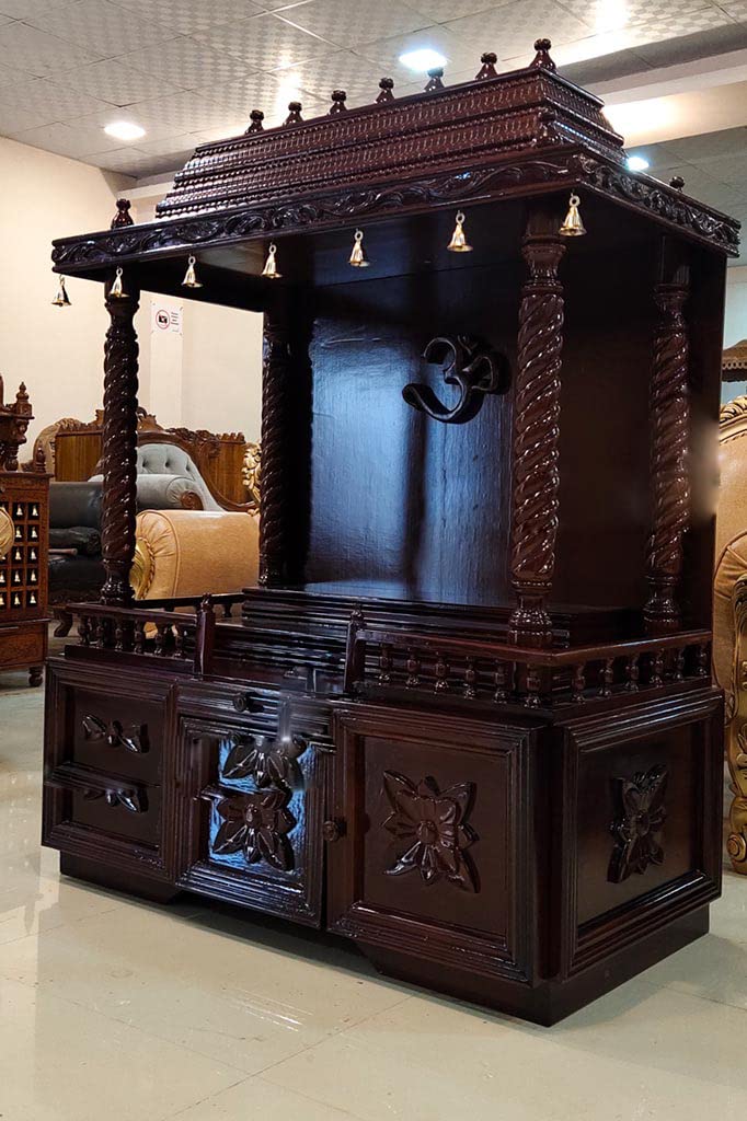 Buy Bell Temple with Gopuram Teak Wood Wooden Temple/Pooja Mandir