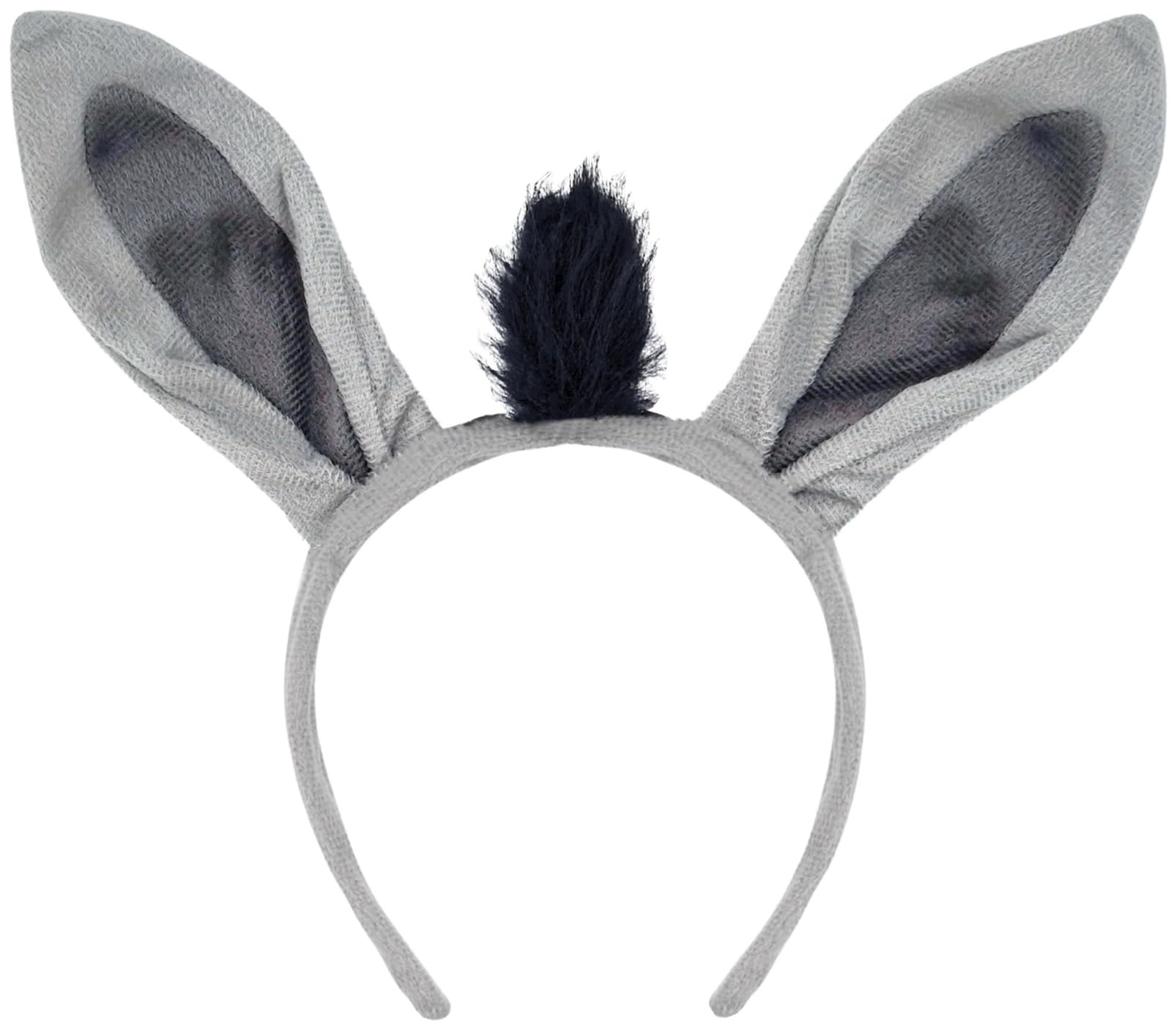 Delfd Donkey Ears Adult Headband, Funny Donkey Headband for Donkey Costume Adult Halloween, Cosplay Themed Party Accessory, Not a Toy, For users aged
