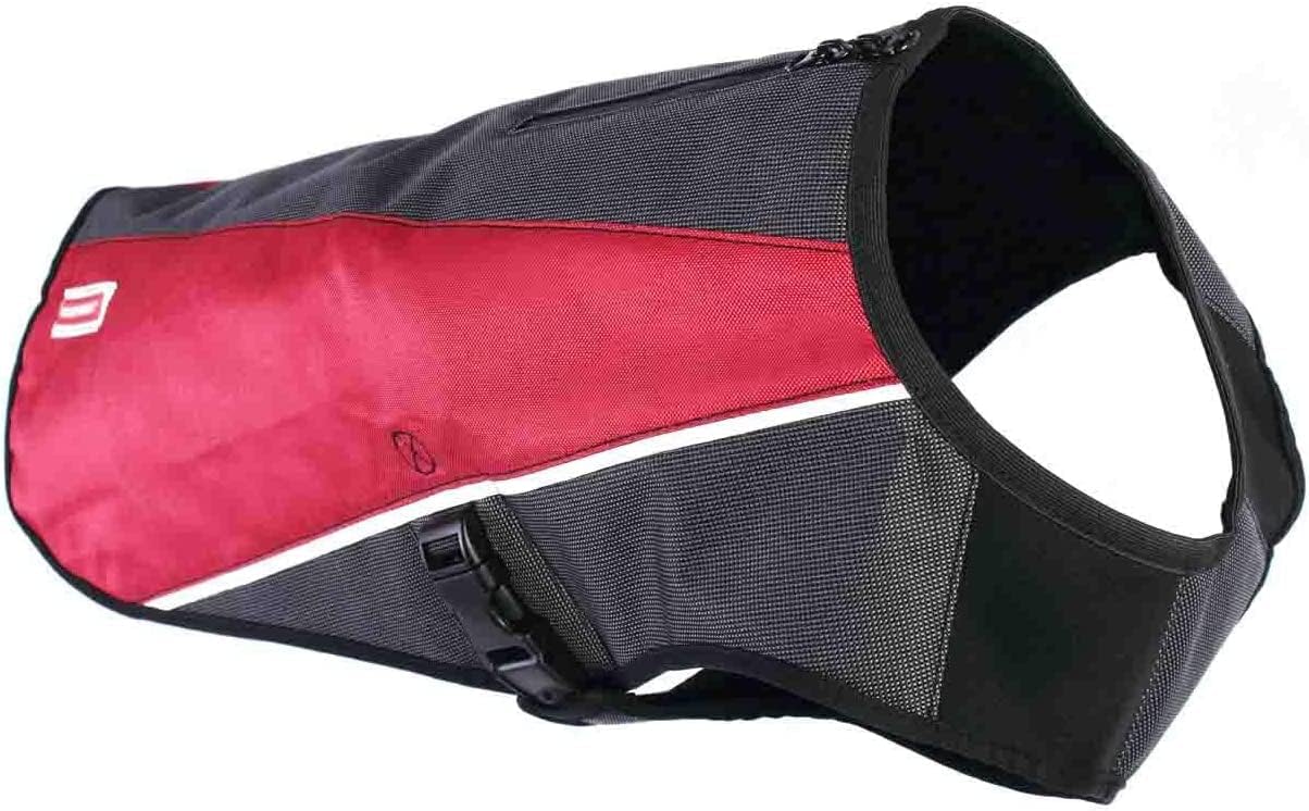 EzyDog Element Best Dog Jacket - Premium Wind and Waterproof Reflective Dog Coat for Safety and Protection - Provides Leash Access to Harness or Collar (Scarlett, Large)