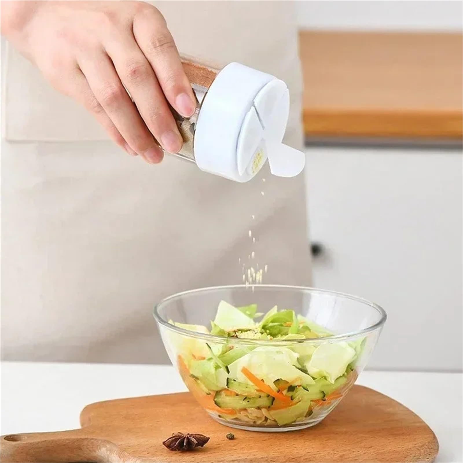 Caja de condimentos con tapa sellado, caja especias for barbacoa, dispensador, Kit cocina al aire libre Para Condimentos(Grey)
