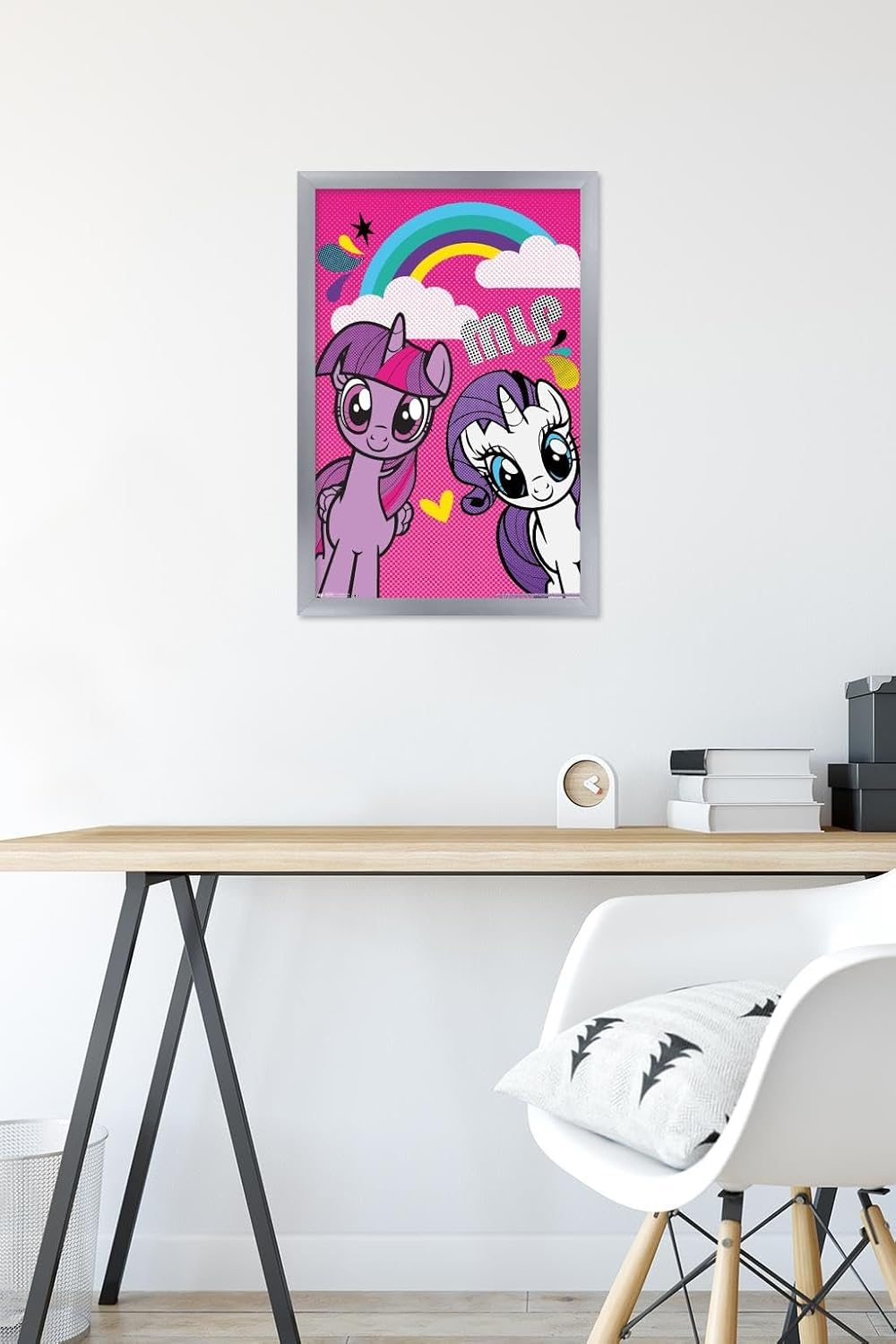 Trends International Hasbro My Little Pony - Smile Wall Poster, 22.4L x 14.7W, Silver Framed Version