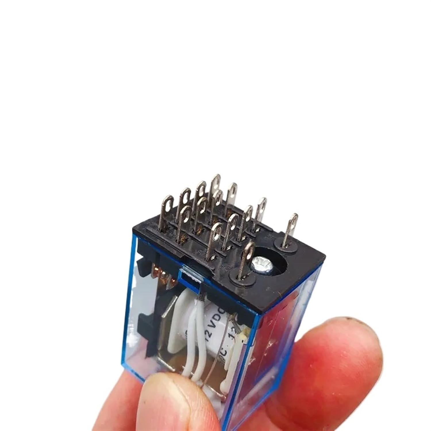 1PCS,MY4NJ,Miniature Coil Generalelectromagnetic Intermediate Relay Switch,14Pin,With14A Socket Base,DC12V24V AC110V220V(Has Socket,1pcs AC110V)