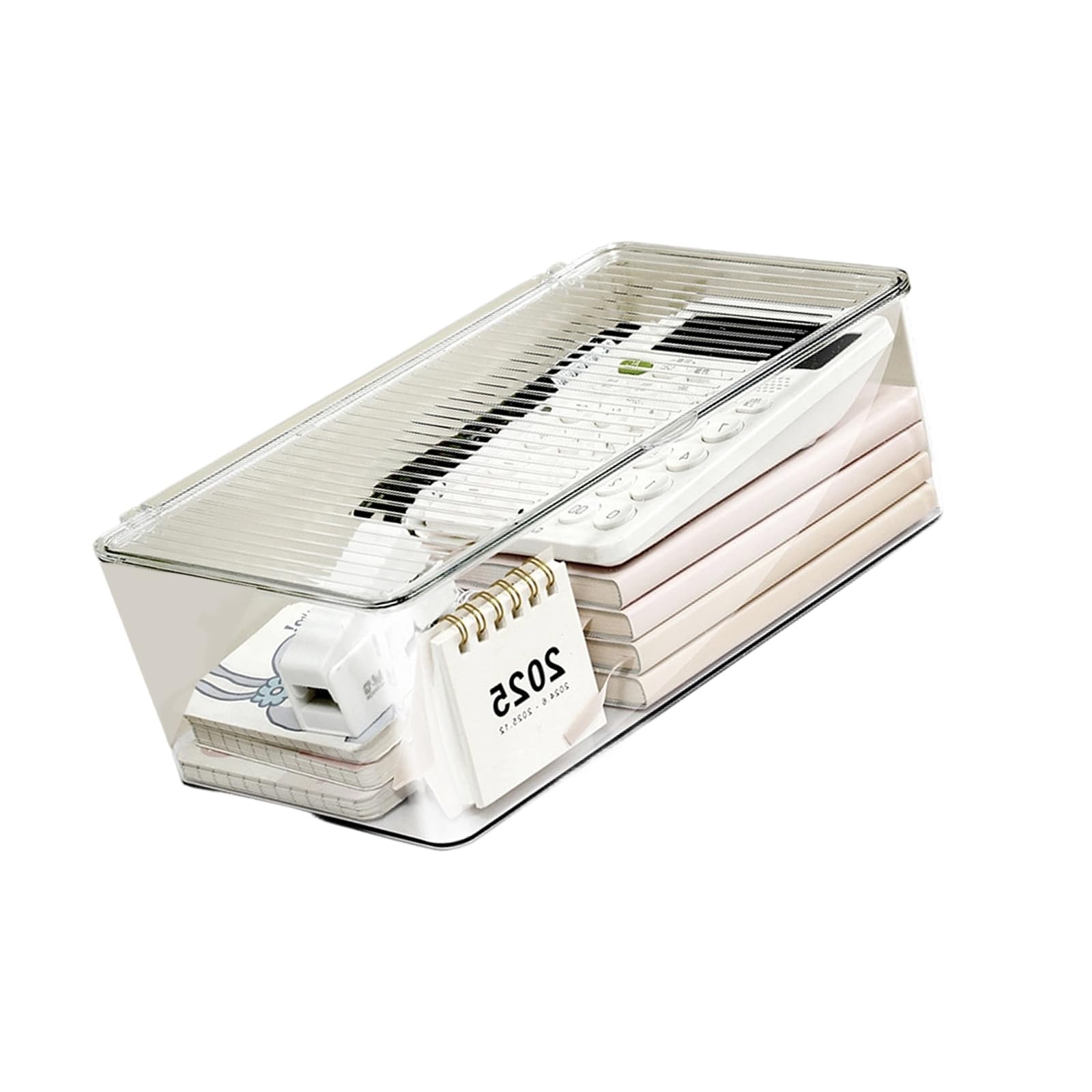 HDOYTXXM Transparency Acrylic Desktop Organiser Box Flipping Lid for Quick Access and Organized Items for Desk Organization Flipping Lid Box