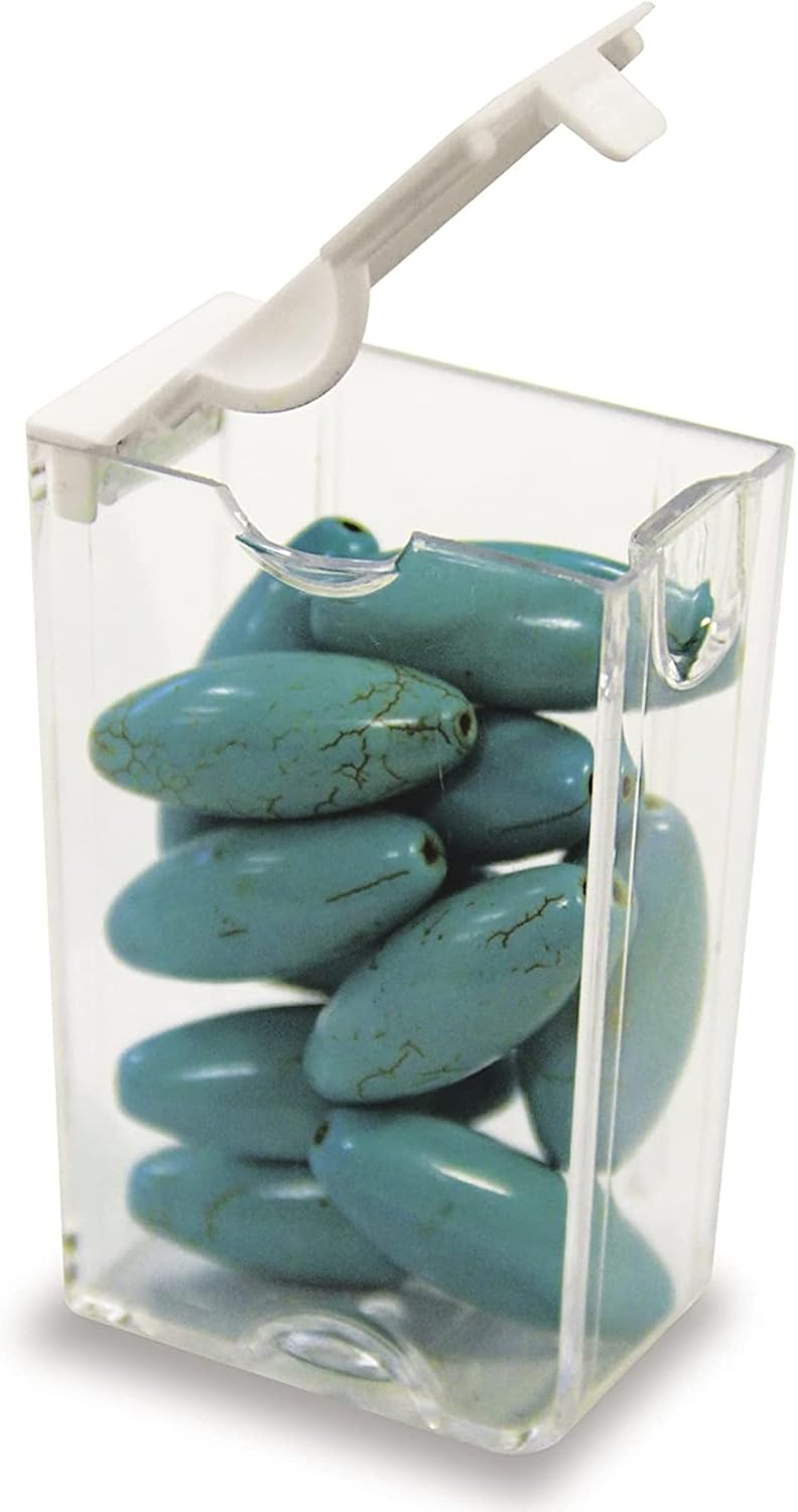 Bead Storage Solutions Elizabeth Ward 3 Piece Craft Organizing Storage Containers for Small Beads, Crystals, and Fasteners, Clear (3 Pack)
