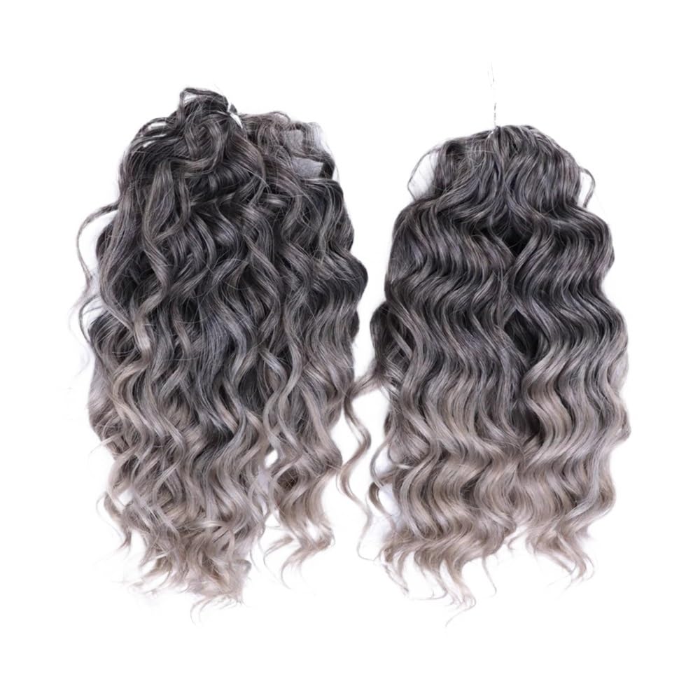 Chignon Finto per Capelli Capelli sintetici ricci afro ricci all'uncinetto, trecce all'uncinetto, estensione dei capelli intrecciati da 10 pollici Hair Accessories(PINK)