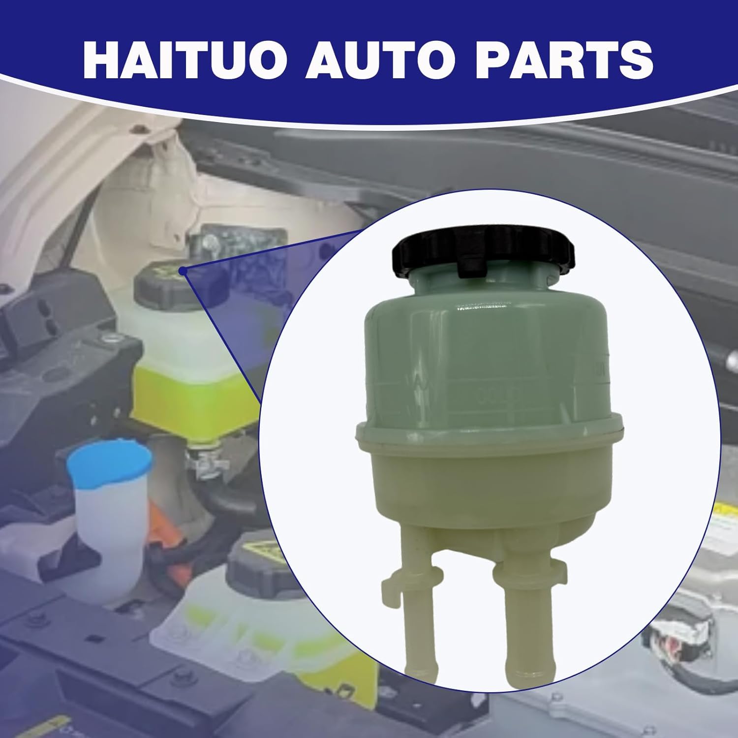 HAITUO Power Steering Oil Pump Reservoir Tank W/Lid For Lexus GS300 1999-2005, GS400 1998-2000, GS430 2001-2005, SC430 2002-2010, LS430 2001-2006 Fits 44360-22170, 44305-28020, 4436022170,4430528020