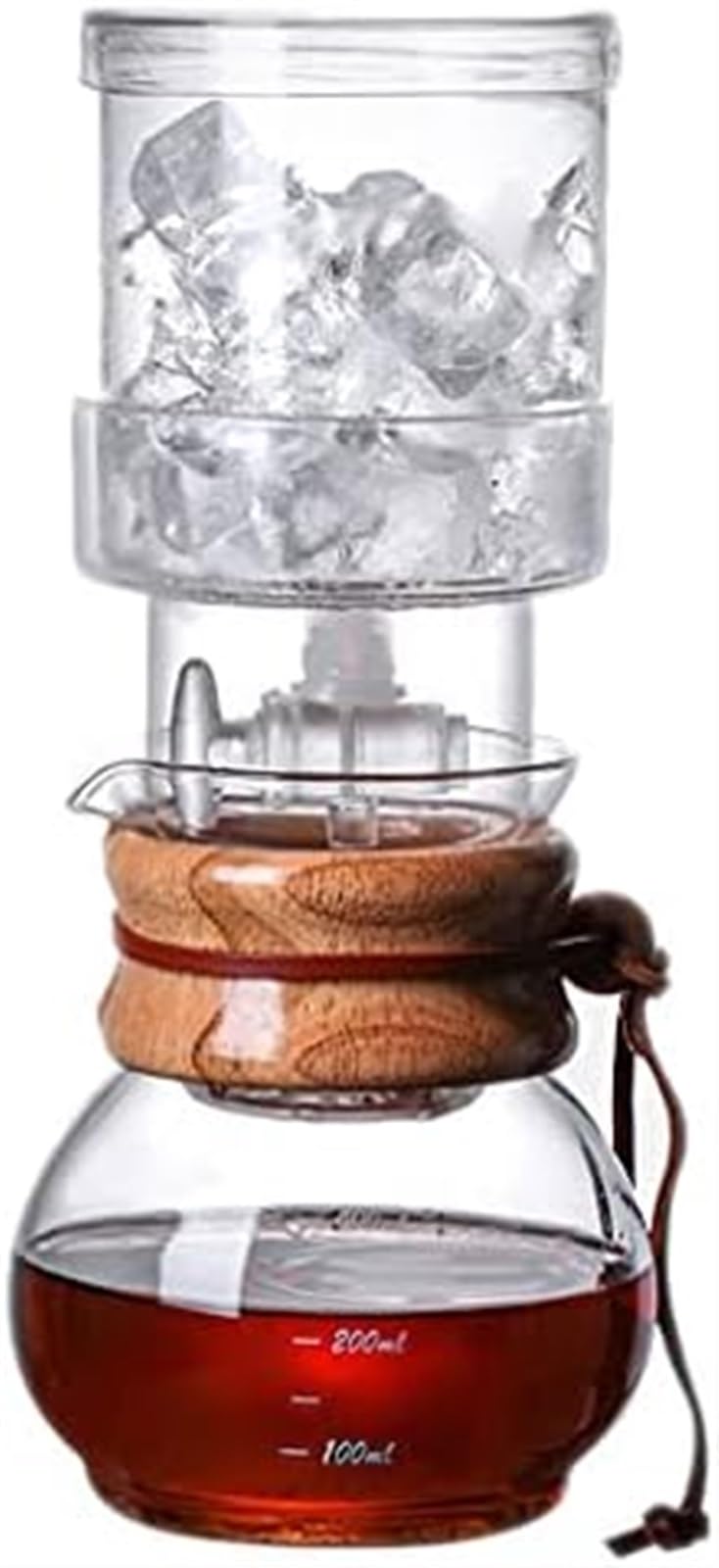 THE WHITE SHOPHandmade Cold Brew Coffee Make with Adjustable Dripper Cold Brew Drip Tower Coffee Maker with Borosilicate Glass