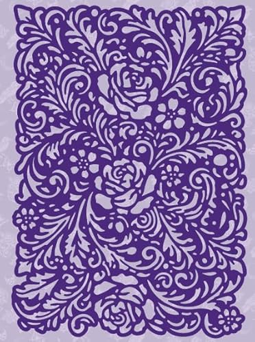 Dawn Bibby Creations Wjhite Gothic Romance. Rose Damask Stencil,