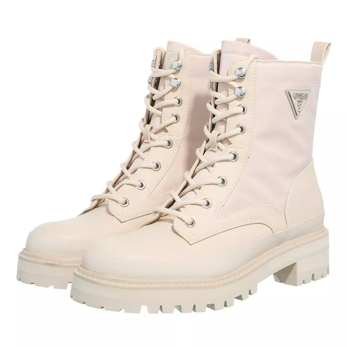 GUESS Women's BADA Ankle Boots, Cream, 8 UK