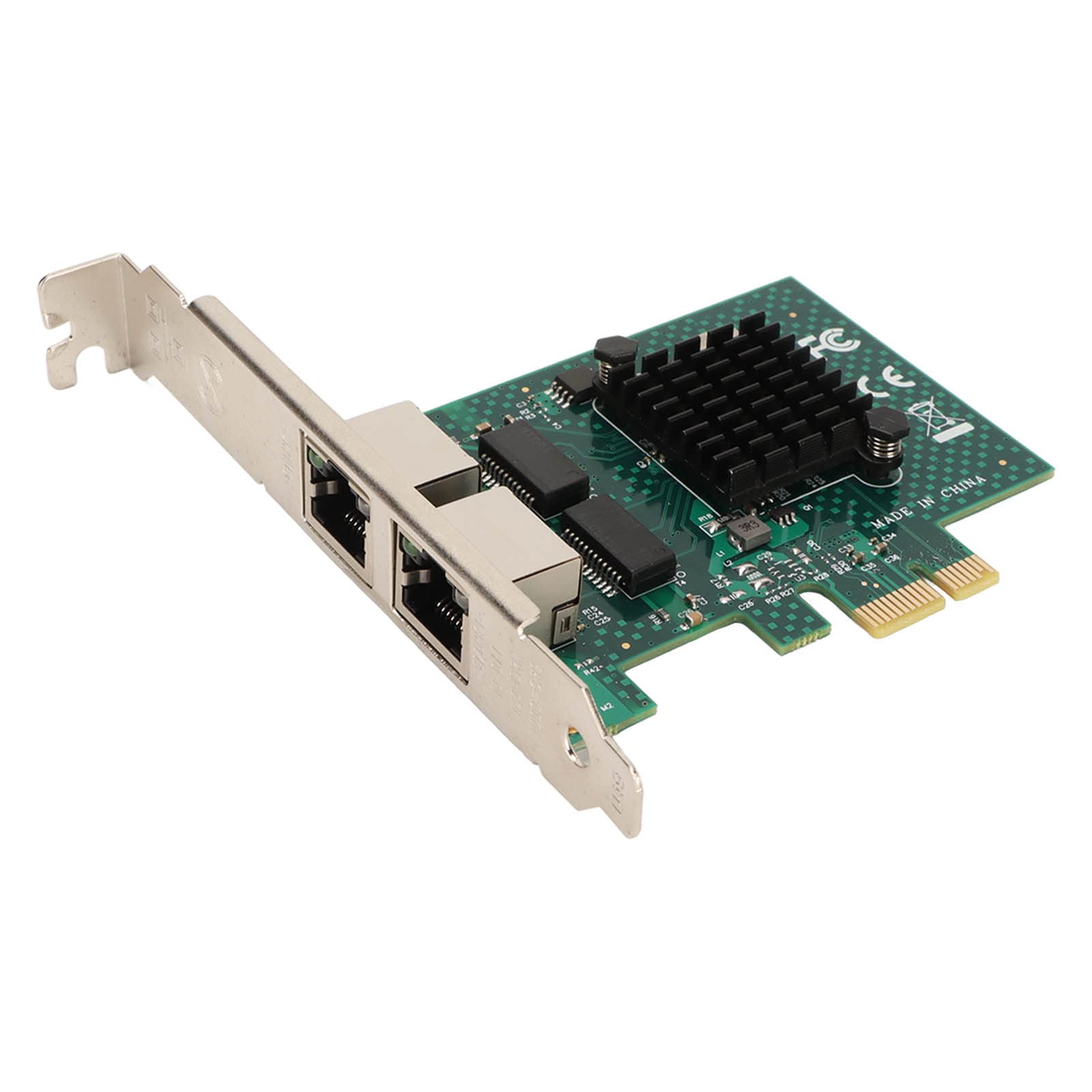 Zunate Scheda Ethernet PCIE X1, Adattatore per Scheda di Rete Ethernet con velocità di Trasmissione 10/100/1000 Mbps Porta RJ45 Gigabit Dual NIC per Operativo Server