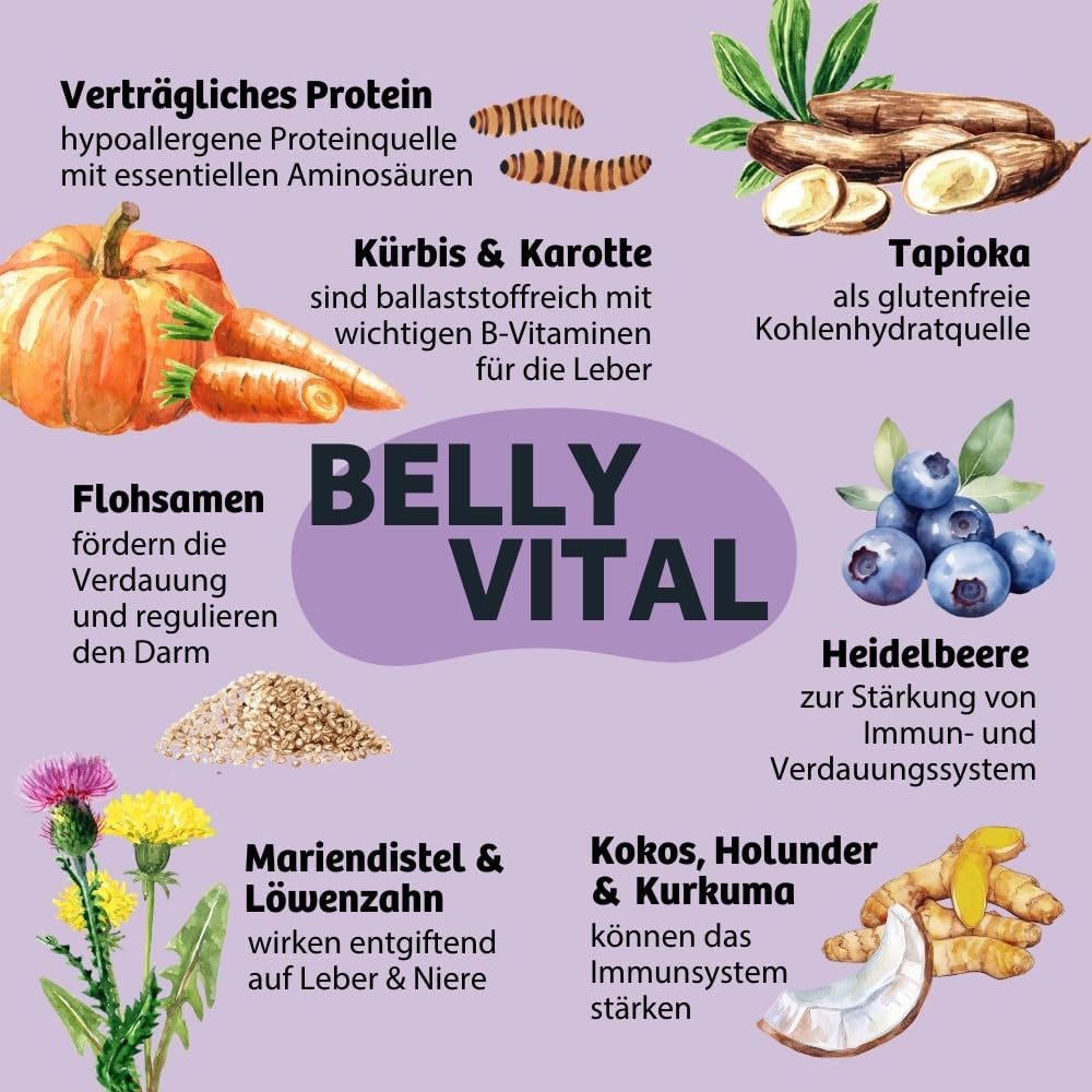 BugBell 8x150g Hundekeks BellyVital – Hundeleckerli für Magen & Darm