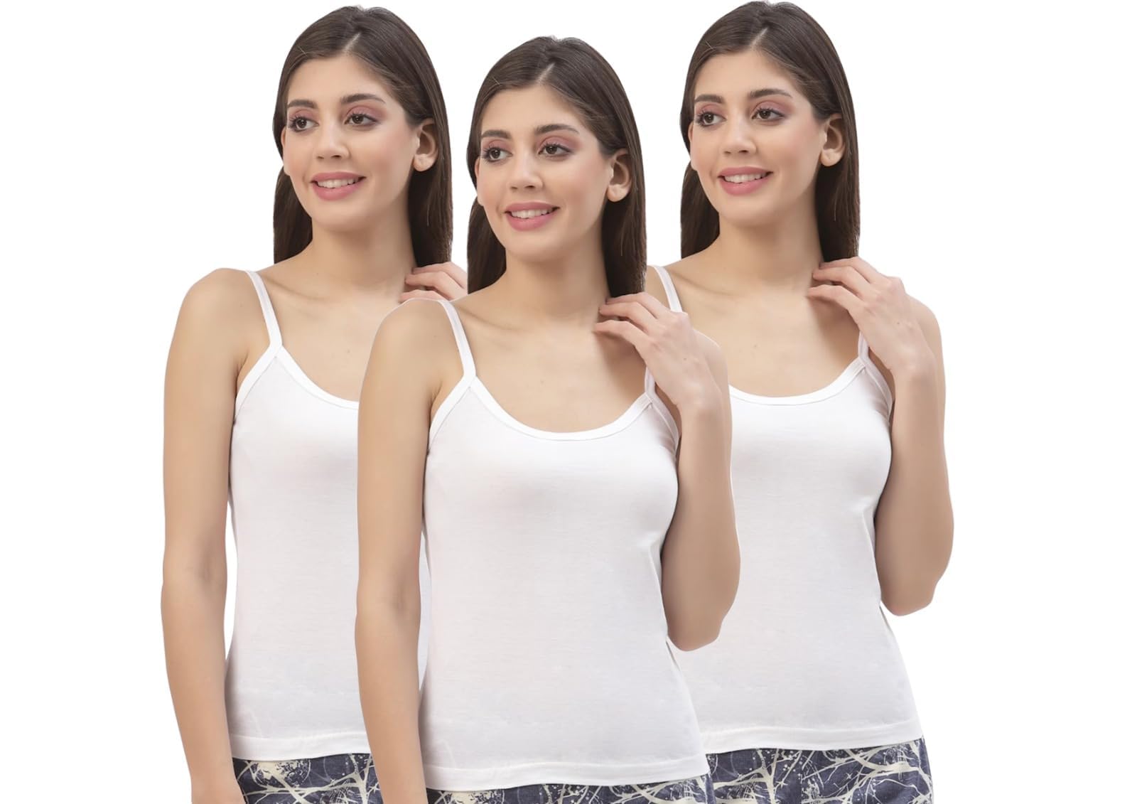 hap Girl's Cotton Camisole (Pack of 3)-picture-23