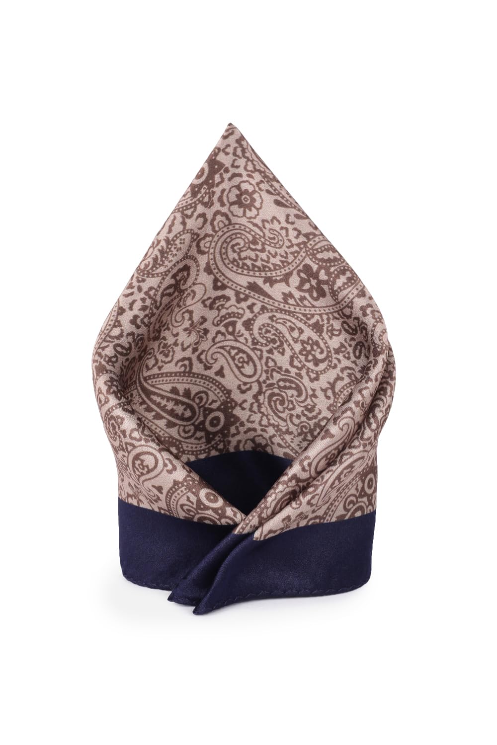 Men Brown Print Formal Pocket Square