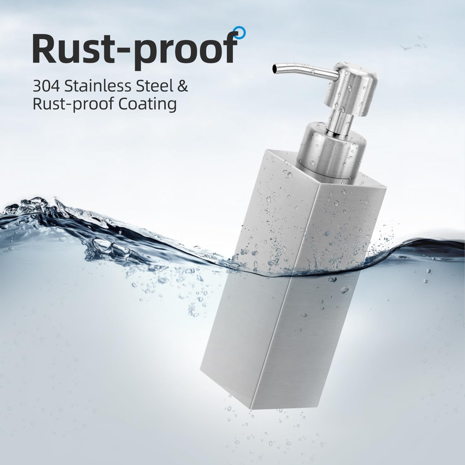 Black Square Soap Dispenser Bathroom & Silver Square Soap Dispenser Bathroom