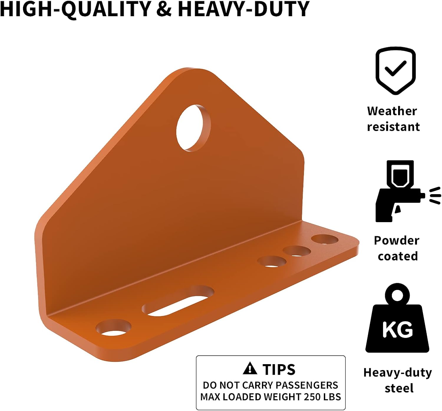 review Universal Zero Turn Mower Trailer Hitch - 3/16'' Thick and Heavy Duty Steel Lawn Trailer Hitch Mount (3