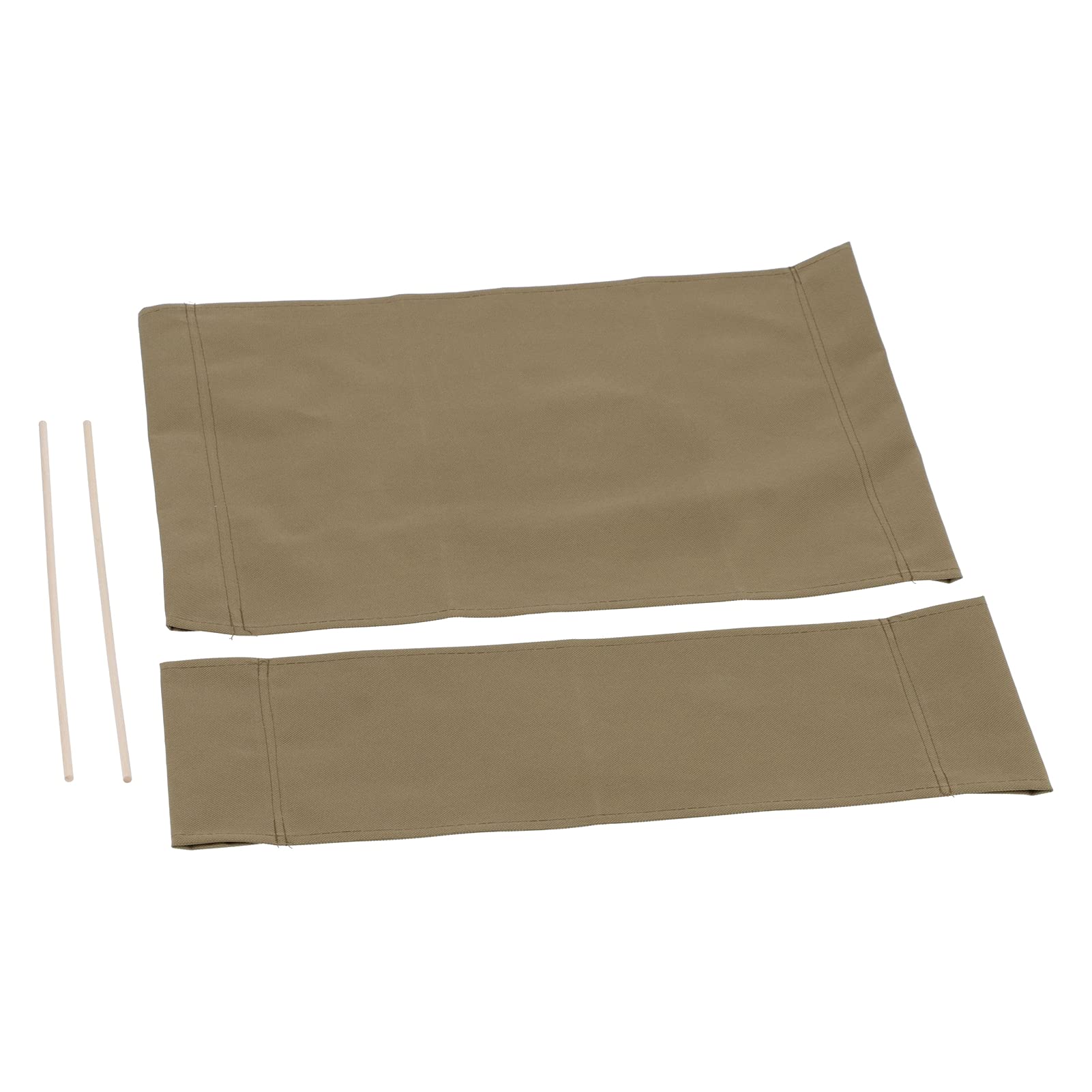 Funda de silla de director impermeable a prueba de polvo tela Oxford de repuesto con palos de bambú para casa, oficina y exterior, color caqui, 20 x 55 cm, 42 x 55 cm