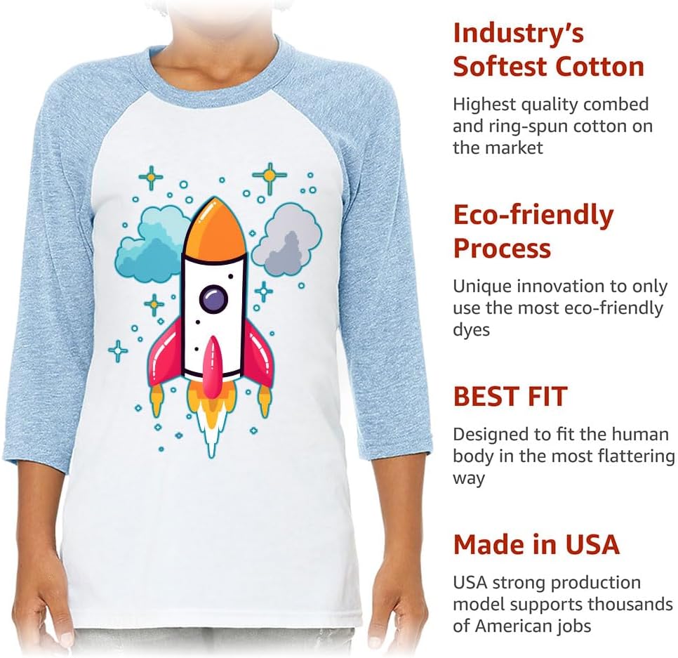 Space Design Kids' Baseball T-Shirt Themed Items