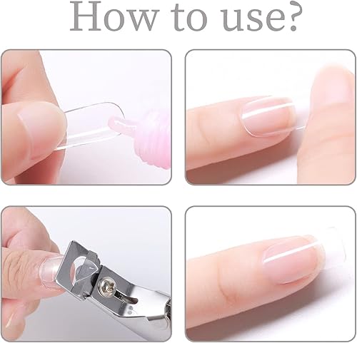 Miniatura 5 de SUMAJU Cortaúñas postizas acrílicas profesionales para uñas acrílicas, herramienta de manicura de uñas (plata) Negro -,Arco iris,Rosa Rojo,plateado