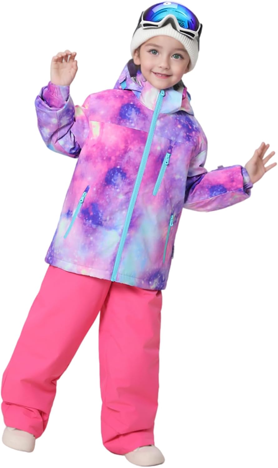 BGX Kids Girls Waterproof Ski Snow Jacket Windproof Winter Jacket Coats Outdoor Snowboarding with Hood - Image 7