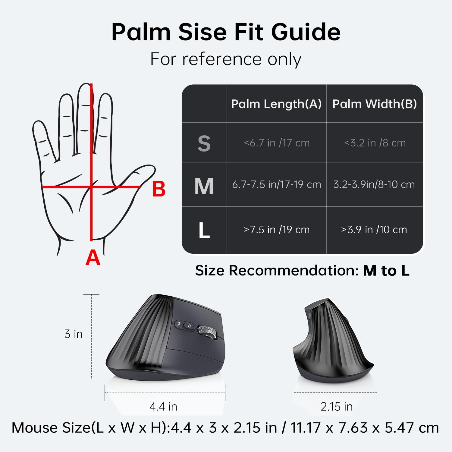 Mouse verticale ergonomico senza fili, Bluetooth a scorrimento ultraveloce, mouse Ergo 4800 DPI, 2,4 G clic silenziosi 6 pulsanti mouse ottici RGB, 3 connettività multi-dispositivo per Mac