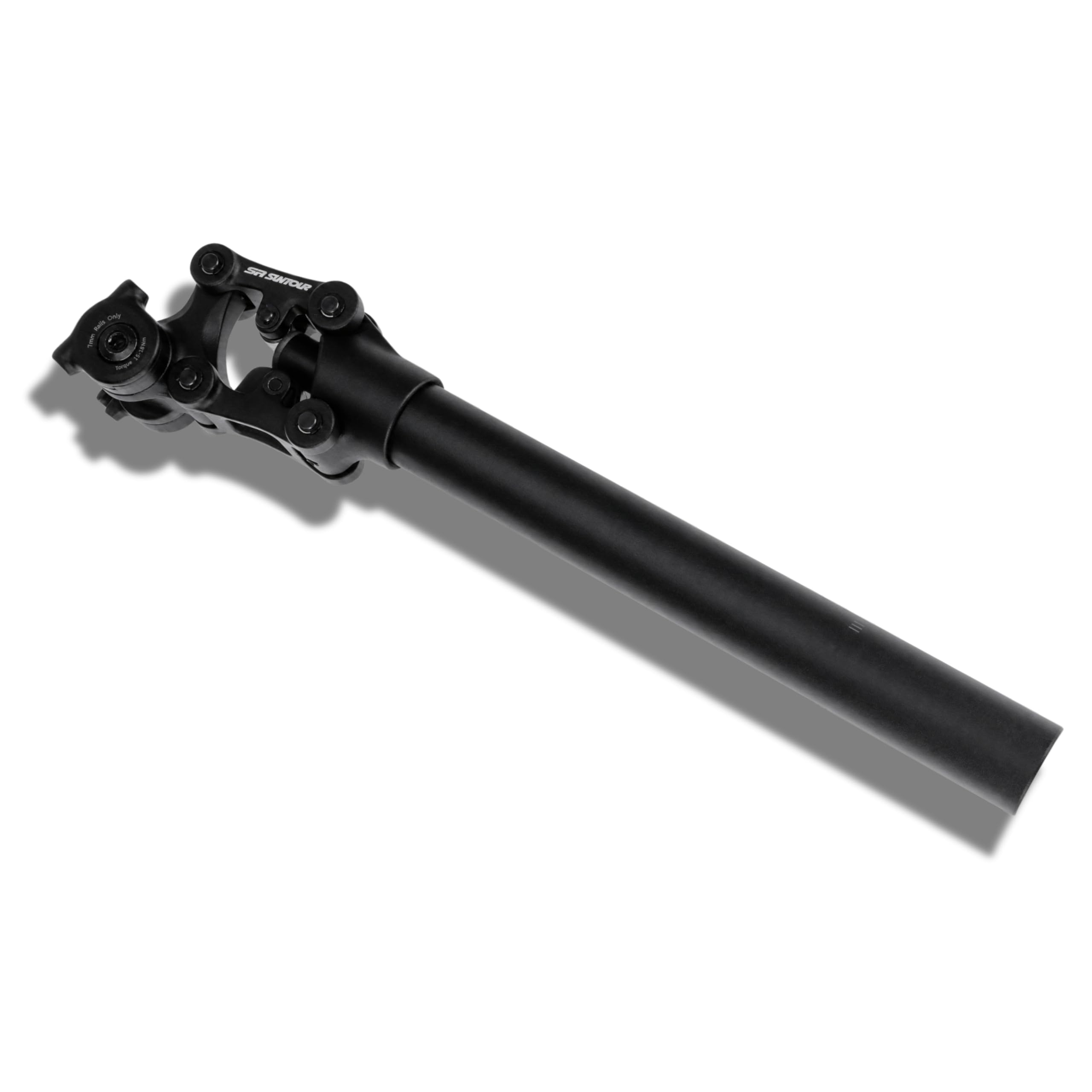 Suntour SP26-NVX Parallelogramm-Federsattelstütze, gefederte Aluminium Sattelstütze, schwarz, stoßdämpfend, perfekt für Trekking, City (Ø 30,9 mm x 350 mm, medium Spring (70-95 kg Fahrergewicht))