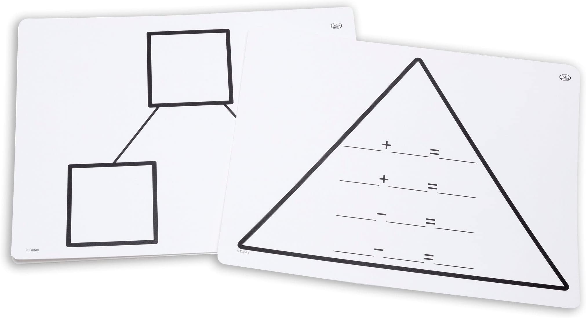 Educational Resources Write-On/Wipe-Off Fact Family Triangle Mats: Addition Math Resource