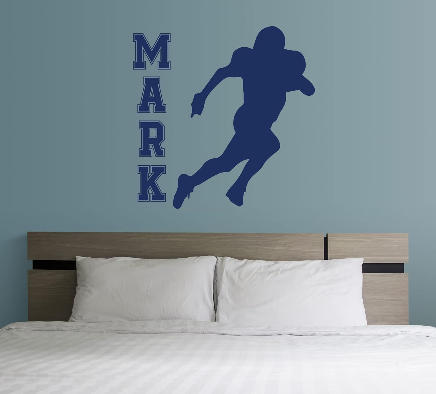 Football Vinyl Wall Decal Customizable Home Decor
